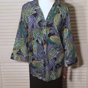 Blue Paisley Blouse